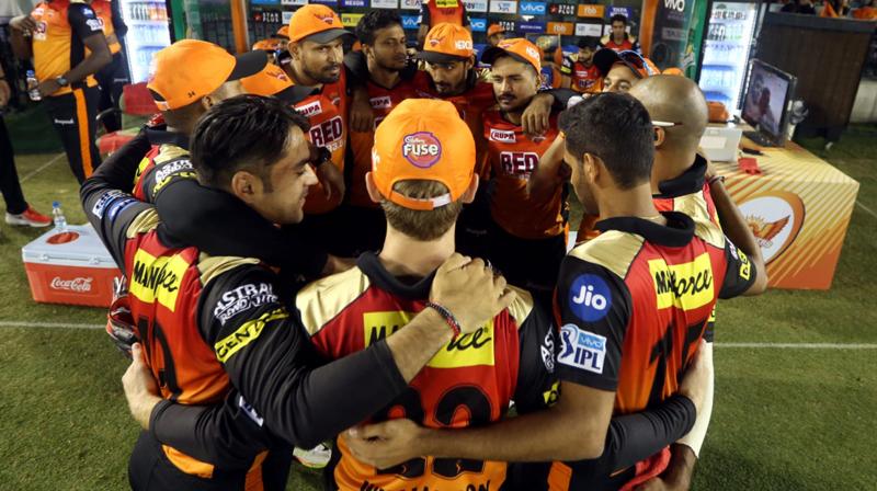 Their unbeaten run in the tournament snapped by the 'Gayle Storm', Sunrisers Hyderabad (SRH) would look to bounce back when they take on Chennai Super Kings (CSK) in an Indian Premier League (IPL) match on Sunday. (Photo: BCCI) Their unbeaten run in the tournament snapped by the 'Gayle Storm', Sunrisers Hyderabad (SRH) would look to bounce back when they take on Chennai Super Kings (CSK) in an Indian Premier League (IPL) match on Sunday. (Photo: BCCI)