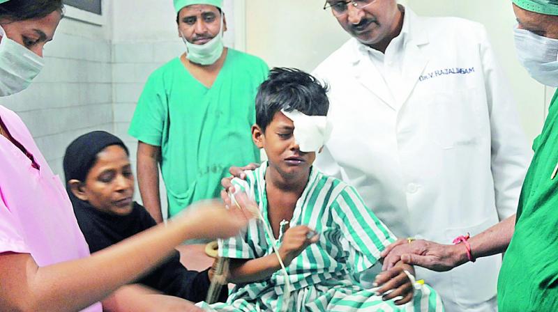 They have been admitted to the Sarojini Devi Eye Hospital. They have been admitted to the Sarojini Devi Eye Hospital.