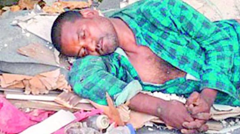 The unidentified man who jumped off the Ameerpet Metro station to end his life. (DC) The unidentified man who jumped off the Ameerpet Metro station to end his life. (DC)