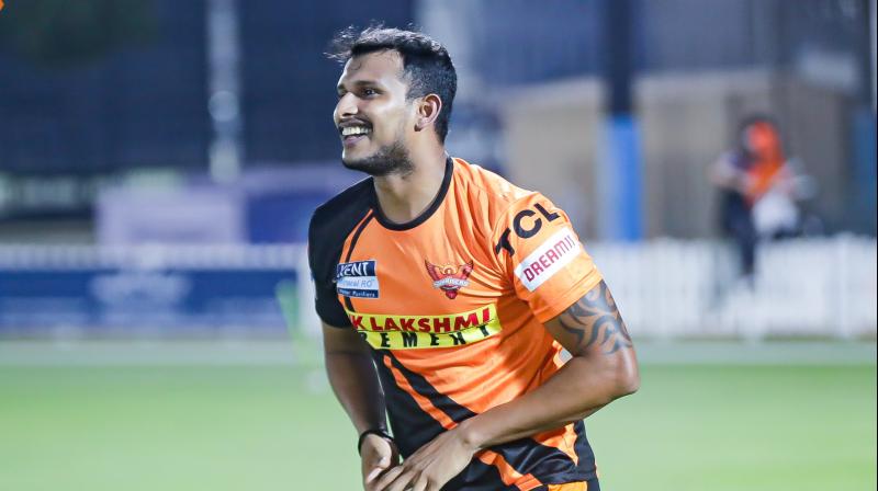 Natarajan has isolated himself from the rest of the squad. (Photo: Twitter/@SunRisers) Natarajan has isolated himself from the rest of the squad. (Photo: Twitter/@SunRisers)