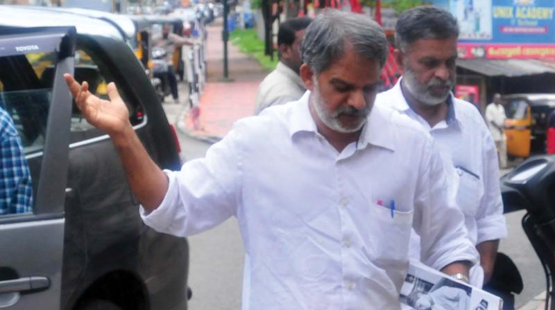 New LDF convener A Vijayaraghavan arrives at the state committee meet held at AKG centre in Thiruvananthapuram on Saturday .(Photo: DC) New LDF convener A Vijayaraghavan arrives at the state committee meet held at AKG centre in Thiruvananthapuram on Saturday .(Photo: DC)