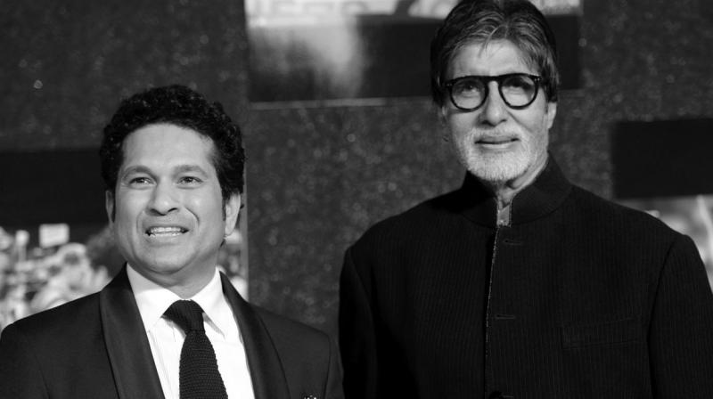 One of the pictures with Sachin Tendulkar that Amitabh Bachchan shared on Twitter. One of the pictures with Sachin Tendulkar that Amitabh Bachchan shared on Twitter.