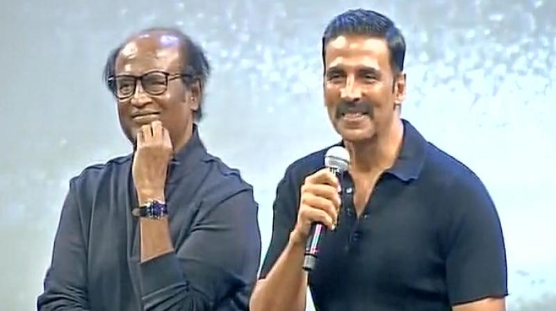 Asked about how Rajinikanth will fair as a political leader, Akshay Kumar said in a media interaction, 'I am sure he is going to be very good. Obviously, he will be good (at it).' (Photo: ANI | Twitter) Asked about how Rajinikanth will fair as a political leader, Akshay Kumar said in a media interaction, 'I am sure he is going to be very good. Obviously, he will be good (at it).' (Photo: ANI | Twitter)