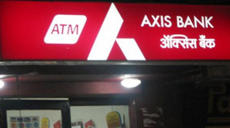 An Axis Bank ATM. An Axis Bank ATM.