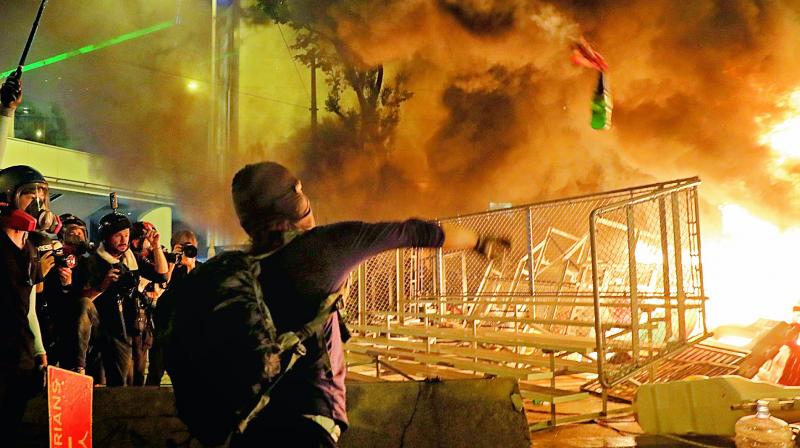 Google said its decision to yank "The Revolution of Our Times" game from its Play Store did not result from any takedown requests by police or any other party (Photo: AP/Representational) Google said its decision to yank "The Revolution of Our Times" game from its Play Store did not result from any takedown requests by police or any other party (Photo: AP/Representational)