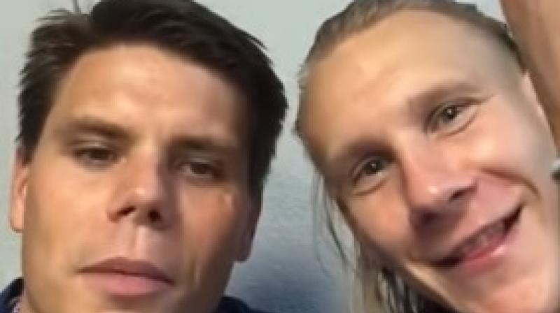 Ognjen Vukojevic and Croatia defender Domagoj Vida published the “glory to Ukraine” video on social media after the match on Saturday in a move which was criticised by Russian politicians and led to a warning from FIFA’s disciplinary committee. (Photo: Screengrab) Ognjen Vukojevic and Croatia defender Domagoj Vida published the “glory to Ukraine” video on social media after the match on Saturday in a move which was criticised by Russian politicians and led to a warning from FIFA’s disciplinary committee. (Photo: Screengrab)