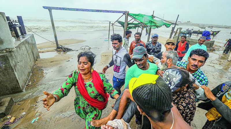 The IMD statement informed that the cyclone moved westwards with a speed of about 6 km per hour overnight before positioning itself around 275 kilometres west-southwest of Porbandar and 330 kilometres west-southwest of Veraval on Saturday morning. (Photo: File) The IMD statement informed that the cyclone moved westwards with a speed of about 6 km per hour overnight before positioning itself around 275 kilometres west-southwest of Porbandar and 330 kilometres west-southwest of Veraval on Saturday morning. (Photo: File)