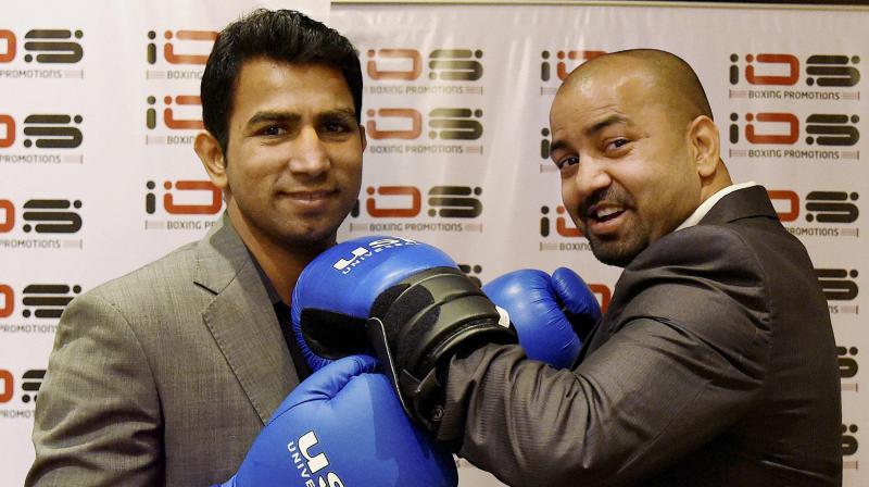 Jitender Kumar (L) and Akhil Kumar at a press conference in New Delhi. (Photo: PTI) Jitender Kumar (L) and Akhil Kumar at a press conference in New Delhi. (Photo: PTI)