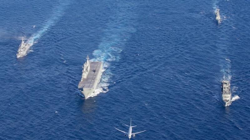 The harbour phase at Goa would include professional interactions and discussions while the sea phase would comprise various drills across the spectrum of maritime operations, Indian Navy spokesperson Capt D K Sharma said. (Photo: File I Representational) The harbour phase at Goa would include professional interactions and discussions while the sea phase would comprise various drills across the spectrum of maritime operations, Indian Navy spokesperson Capt D K Sharma said. (Photo: File I Representational)