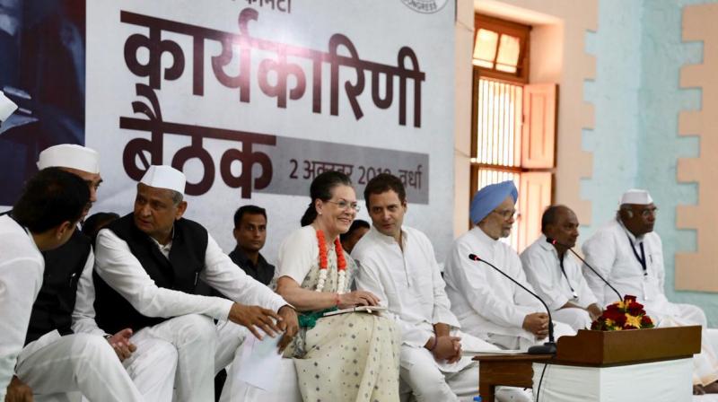The CWC meeting was presided over by Congress president Rahul Gandhi and attended among others by UPA chairperson Sonia Gandhi and former prime minister Manmohan Singh. (Photo: Twitter | @INCIndia) The CWC meeting was presided over by Congress president Rahul Gandhi and attended among others by UPA chairperson Sonia Gandhi and former prime minister Manmohan Singh. (Photo: Twitter | @INCIndia)