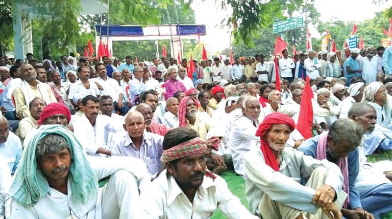 India Kisan Sangharsh Coordination Committee members during a programme. India Kisan Sangharsh Coordination Committee members during a programme.