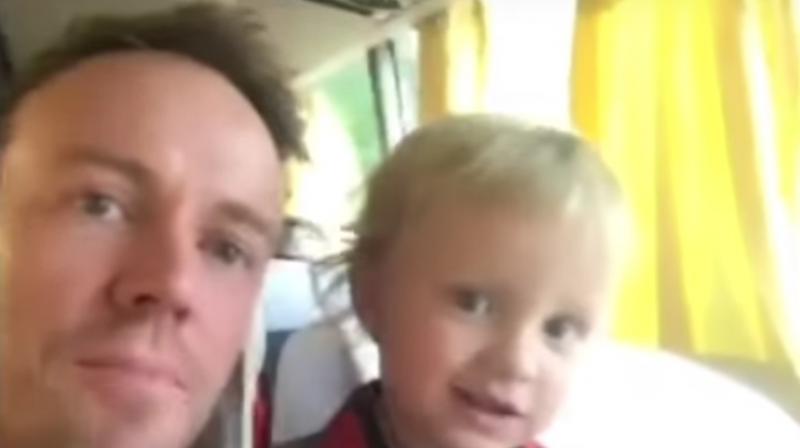 A video of AB de Villiers' son wielding willow and cheering for Royal Challengers Bangalore while watching his dad practice in the nets had gone viral. A video of AB de Villiers' son wielding willow and cheering for Royal Challengers Bangalore while watching his dad practice in the nets had gone viral.