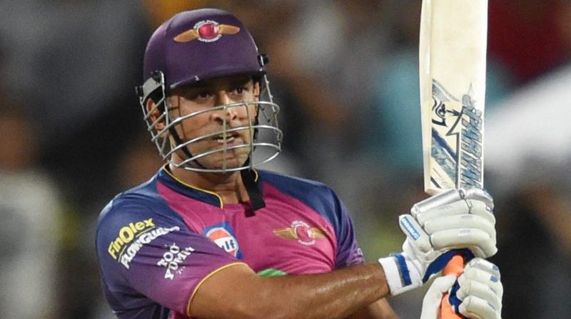 MS Dhoni, the former India captain, was in his elements, smashing a flurry of fours and sixes as Rising Pune Supergiant overhauled the target of 177 on the final ball of the run chase. (Photo: PTI) MS Dhoni, the former India captain, was in his elements, smashing a flurry of fours and sixes as Rising Pune Supergiant overhauled the target of 177 on the final ball of the run chase. (Photo: PTI)