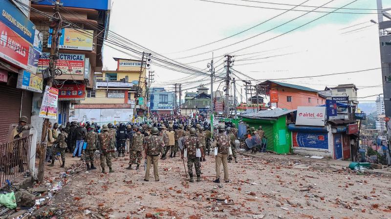 At least 10 people, including policemen, have been injured in the violence, which has triggered demands that the government take action against alleged illegal settlers in the area. (Photo: PTI) At least 10 people, including policemen, have been injured in the violence, which has triggered demands that the government take action against alleged illegal settlers in the area. (Photo: PTI)
