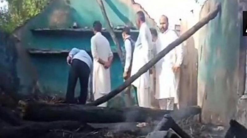 The family members managed to save themselves and took shelter in a bunker. (Photo: ANI) The family members managed to save themselves and took shelter in a bunker. (Photo: ANI)
