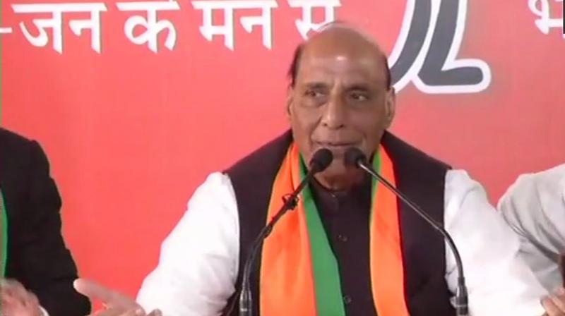 Addressing a press conference in Jaipur, he said that Jammu and Kashmir was not an issue as it was an integral part of the country. (Photo: ANI | Twitter) Addressing a press conference in Jaipur, he said that Jammu and Kashmir was not an issue as it was an integral part of the country. (Photo: ANI | Twitter)