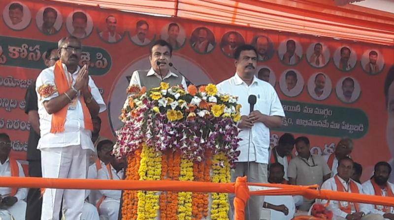 Addressing an election rally at Uppal, he claimed that the BJP alone is a democratic party where a small-time worker like him could rise to become its president and a tea seller could become the country's prime minister. (Photo: File) Addressing an election rally at Uppal, he claimed that the BJP alone is a democratic party where a small-time worker like him could rise to become its president and a tea seller could become the country's prime minister. (Photo: File)
