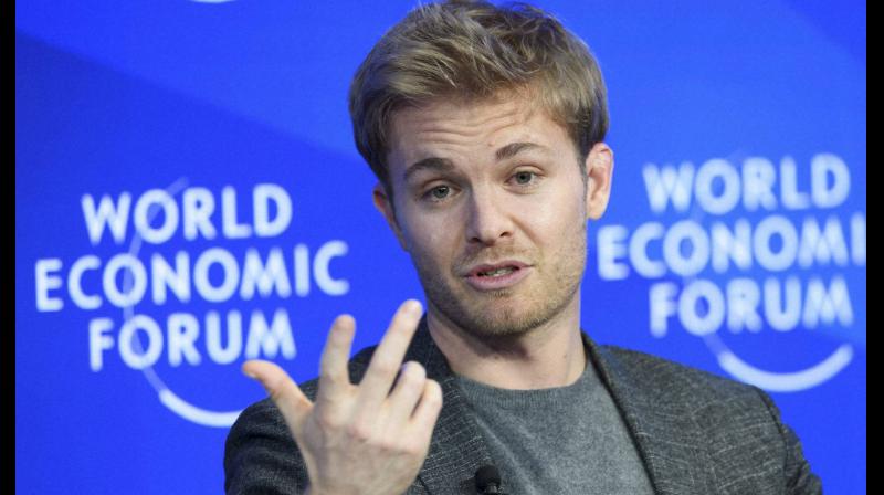 Formula 1 World Champion Nico Rosberg speaks during a panel discussion at the 47th annual meeting of the World Economic Forum, WEF, in Davos, Switzerland. AP Photo