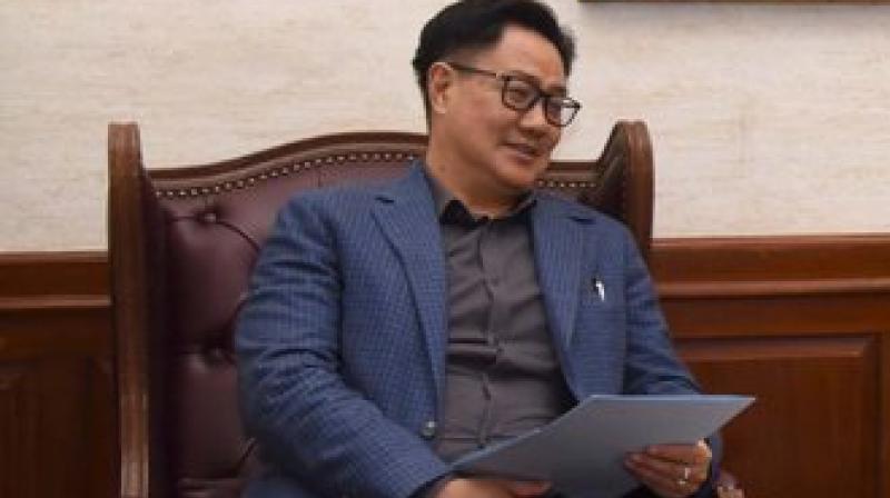 Sports minister Kiren Rijiju. Twitter Photo Sports minister Kiren Rijiju. Twitter Photo