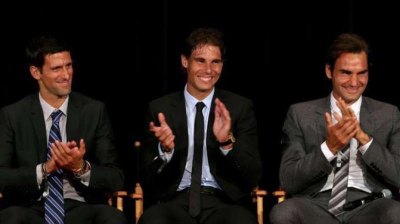 THE BIG THREE: Novak Djokovic, Rafael Nadal and Roger Federer. Courtesy ThisBlogs