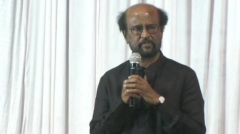 Heaping praise on his 'friend' Karunanidhi, Rajinikanth said while many thousands had entered politics due to him, 'many hundreds became leaders' because of him. (Photo: ANI) Heaping praise on his 'friend' Karunanidhi, Rajinikanth said while many thousands had entered politics due to him, 'many hundreds became leaders' because of him. (Photo: ANI)