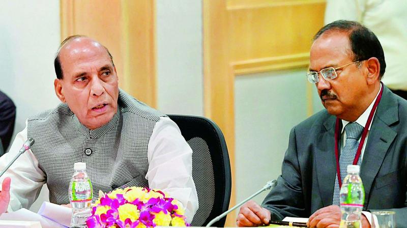 Minister Rajnath Singh reviewing security issues related with Left Wing Extremism on Monday. (Photo: PTI) Minister Rajnath Singh reviewing security issues related with Left Wing Extremism on Monday. (Photo: PTI)