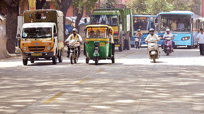 Nrupatunga Road work is almost done and is ready for traffic movement in Bengaluru. (Photo: DC) Nrupatunga Road work is almost done and is ready for traffic movement in Bengaluru. (Photo: DC)