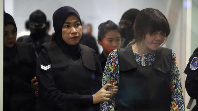 The judge followed the path Kim walked to the airport clinic, seeking help after being attacked, and retraced the movement of the two women, who were seen on security footage rushing to restrooms afterward to wash their hands. (Photo: AP) The judge followed the path Kim walked to the airport clinic, seeking help after being attacked, and retraced the movement of the two women, who were seen on security footage rushing to restrooms afterward to wash their hands. (Photo: AP)