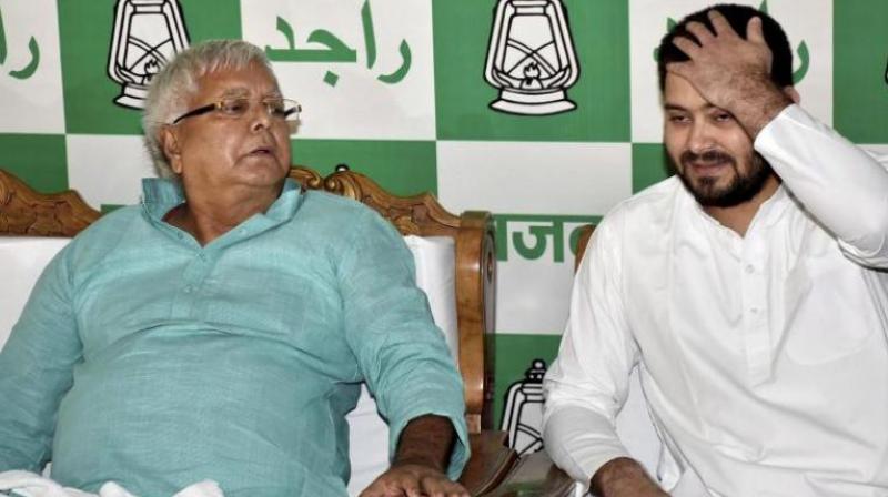 Tejashwi Yadav had on April 7 alleged that the BJP government did not permit him to meet his father Lalu Prasad, who is admitted in the Rajendra Institute of Medical Sciences. (Photo: File | PTI) Tejashwi Yadav had on April 7 alleged that the BJP government did not permit him to meet his father Lalu Prasad, who is admitted in the Rajendra Institute of Medical Sciences. (Photo: File | PTI)