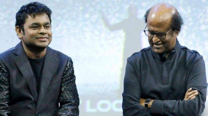 AR Rahman and Rajinikanth. AR Rahman and Rajinikanth.