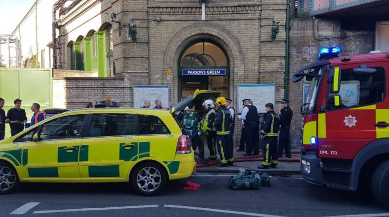 Police officers and ambulance staff on the scene following reports on social media of an explosion in London (Photo: London Fire Brigade) Police officers and ambulance staff on the scene following reports on social media of an explosion in London (Photo: London Fire Brigade)
