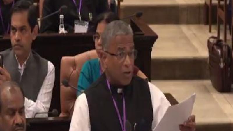 Rajya Sabha Deputy Chairman Harivansh Singh “strongly objected” to statements made by Qasim Khan Suri, Deputy Speaker of the Pakistani National Assembly, and also took on Senator Quratulain Marri. (Photo: Screengrab) Rajya Sabha Deputy Chairman Harivansh Singh “strongly objected” to statements made by Qasim Khan Suri, Deputy Speaker of the Pakistani National Assembly, and also took on Senator Quratulain Marri. (Photo: Screengrab)