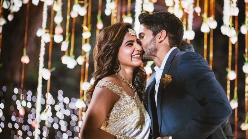 Samantha Ruth Prabhu and Naga Chaitanya on the day of their engagement(Photo: Joseph Radhik). Samantha Ruth Prabhu and Naga Chaitanya on the day of their engagement(Photo: Joseph Radhik).