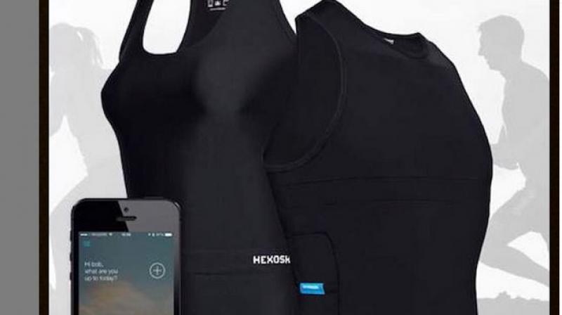 The shirt is linked to an app that helps in measuring breathing patterns. (Photo: Instagram) The shirt is linked to an app that helps in measuring breathing patterns. (Photo: Instagram)
