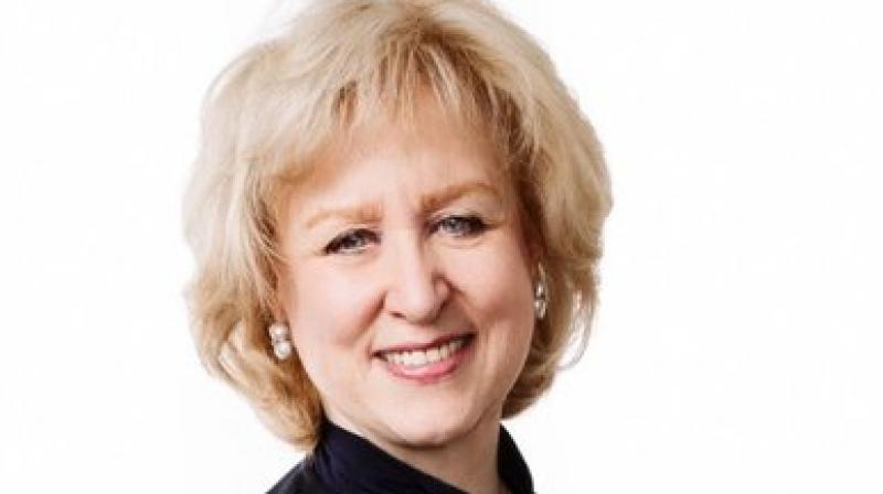 Campbell, who was prime minister from June to November 1993, triggered the debate with a tweet that read: ‘I am struck by how many women on television news wear sleeveless dresses -- often when sitting with suited men.’ (Photo: Twitter/ @AKimCampbell) Campbell, who was prime minister from June to November 1993, triggered the debate with a tweet that read: ‘I am struck by how many women on television news wear sleeveless dresses -- often when sitting with suited men.’ (Photo: Twitter/ @AKimCampbell)