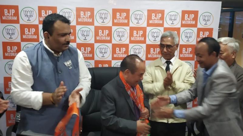 Hiphei said he submitted his resignation letter to Deputy Speaker R Lalrinawma, who accepted it. (Photo: ANI | Twitter) Hiphei said he submitted his resignation letter to Deputy Speaker R Lalrinawma, who accepted it. (Photo: ANI | Twitter)