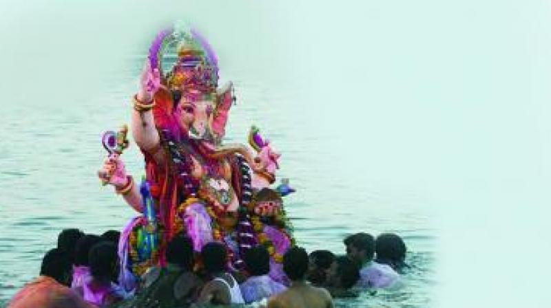 According to the schedule, the Old City Ganesh idols would be immersed first, followed by the rest of the city. (Representational Images) According to the schedule, the Old City Ganesh idols would be immersed first, followed by the rest of the city. (Representational Images)