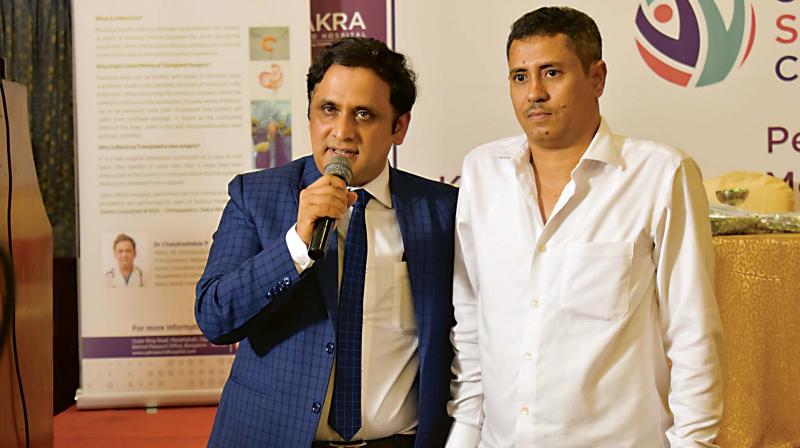 Dr Chandrashekar P., of Sakra World Hospital with Yemeni patient after his surgery Dr Chandrashekar P., of Sakra World Hospital with Yemeni patient after his surgery
