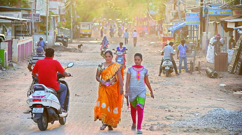 A view of the west Venkatapuram road which has not been repaired, despite it coming under the Municipal Corporation. An example of haphazard urban planning. (Photo: DC) A view of the west Venkatapuram road which has not been repaired, despite it coming under the Municipal Corporation. An example of haphazard urban planning. (Photo: DC)