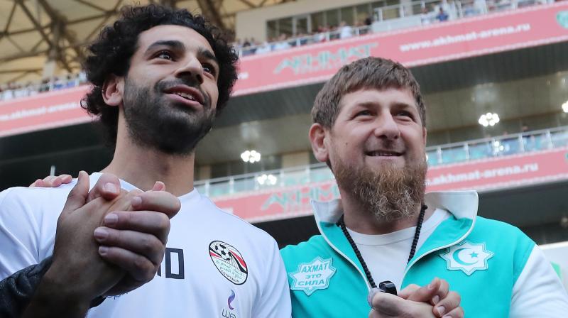 Kadyrov himself went to the Egyptian team hotel to pick up Salah and deliver him for training at the football stadium before 8,000 cheering fans. (Photo: AFP) Kadyrov himself went to the Egyptian team hotel to pick up Salah and deliver him for training at the football stadium before 8,000 cheering fans. (Photo: AFP)