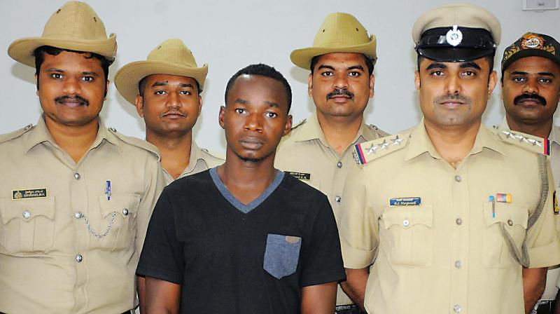The Nigerian drug peddlar. The Koramangala police arrested two people for drug peddling. The Nigerian drug peddlar. The Koramangala police arrested two people for drug peddling.