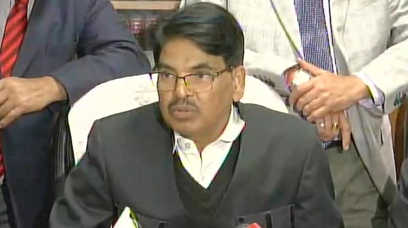 BCI Chairman Manan Kumar Mishra said political parties should not try and take mileage out of the January 12 press conference by the four senior most apex court judges. (Photo: ANI) BCI Chairman Manan Kumar Mishra said political parties should not try and take mileage out of the January 12 press conference by the four senior most apex court judges. (Photo: ANI)