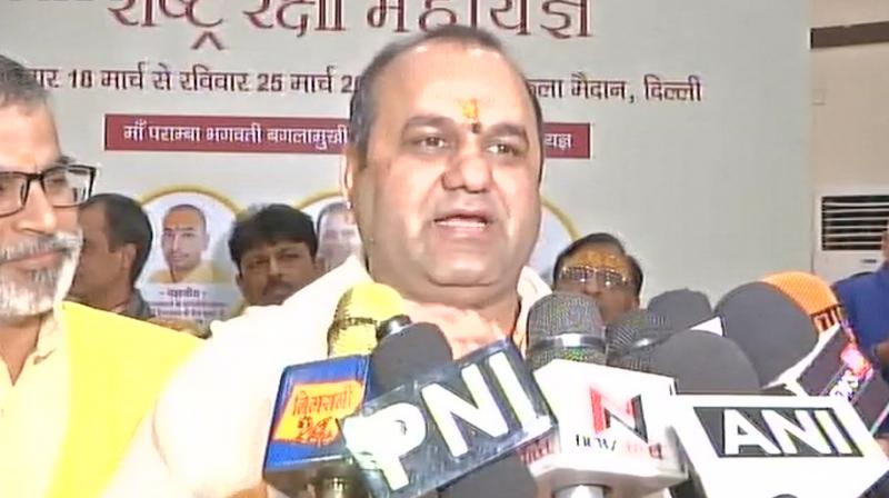 BJP MP Maheish Girri said that there will be a total of 108 ceremonial fires offered by 1,100 priests. (Photo: ANI) BJP MP Maheish Girri said that there will be a total of 108 ceremonial fires offered by 1,100 priests. (Photo: ANI)