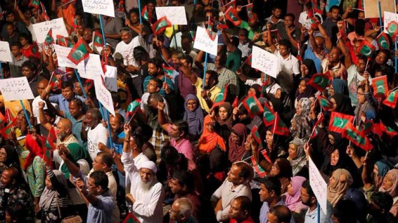 The Maldivian government called 'on all parties to refrain from such calls' and reiterated that it had maintained good relations with India since the country declared its independence. (Photo: AFP) The Maldivian government called 'on all parties to refrain from such calls' and reiterated that it had maintained good relations with India since the country declared its independence. (Photo: AFP)
