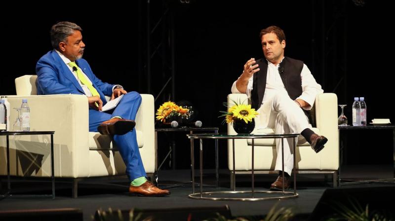 Congress president Rahul Gandhi said, 'We were very upset and hurt and for many years we were quite angry. But, somehow, completely...in fact, completely (forgiven).' (Photo: Twitter/@INCIndia) Congress president Rahul Gandhi said, 'We were very upset and hurt and for many years we were quite angry. But, somehow, completely...in fact, completely (forgiven).' (Photo: Twitter/@INCIndia)