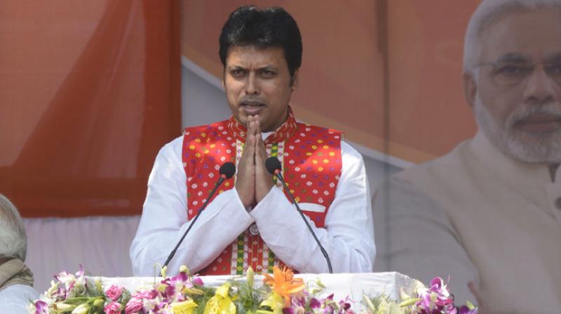 BJP Tripura in-charge Sunil Deodhar has urged newly sworn-in Tripura Chief Minister Biplab Kumar Deb to get the septic tanks of all ministers' quarters cleaned before these are occupied, as skeletons could be hidden there. (Photo: AFP) BJP Tripura in-charge Sunil Deodhar has urged newly sworn-in Tripura Chief Minister Biplab Kumar Deb to get the septic tanks of all ministers' quarters cleaned before these are occupied, as skeletons could be hidden there. (Photo: AFP)