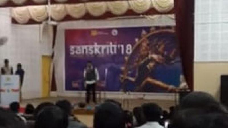 The complainants also reported to the university authorities, after which the university had formed a committee to investigate the issue. (Photo: YouTube Screengrab) The complainants also reported to the university authorities, after which the university had formed a committee to investigate the issue. (Photo: YouTube Screengrab)