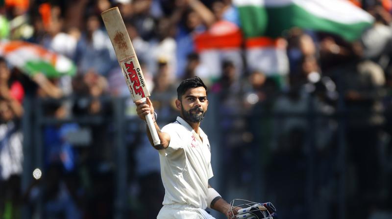 Virat Kohli led from the front as he amassed 655 runs in the five-match Test series against England and went on to win the Man of the Series Award. (Photo: AP) Virat Kohli led from the front as he amassed 655 runs in the five-match Test series against England and went on to win the Man of the Series Award. (Photo: AP)