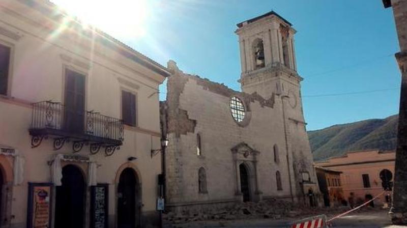 The Cathedral of Santa Maria Argentea is destroyed in Norcia, Italy, after an earthquake with a preliminary magnitude of 6.6 struck central Italy. (Photo: AP) The Cathedral of Santa Maria Argentea is destroyed in Norcia, Italy, after an earthquake with a preliminary magnitude of 6.6 struck central Italy. (Photo: AP)