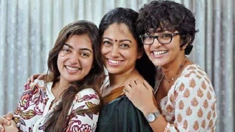 Anjali Menon with Nazriya Nazim and Parvathy Anjali Menon with Nazriya Nazim and Parvathy